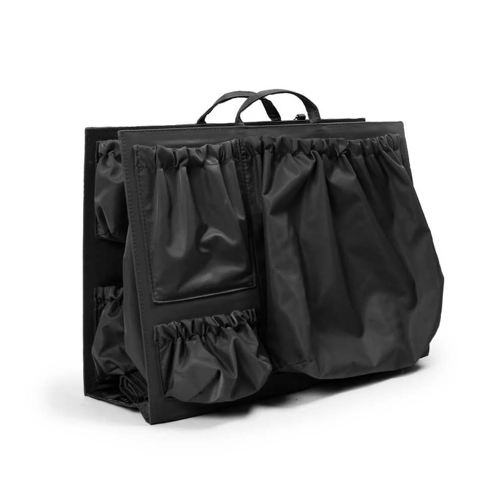 Tote Savvy Black Organizer Tote Insert Bag with Elastic Pockets
